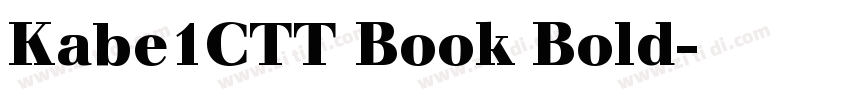 Kabe1CTT Book Bold字体转换